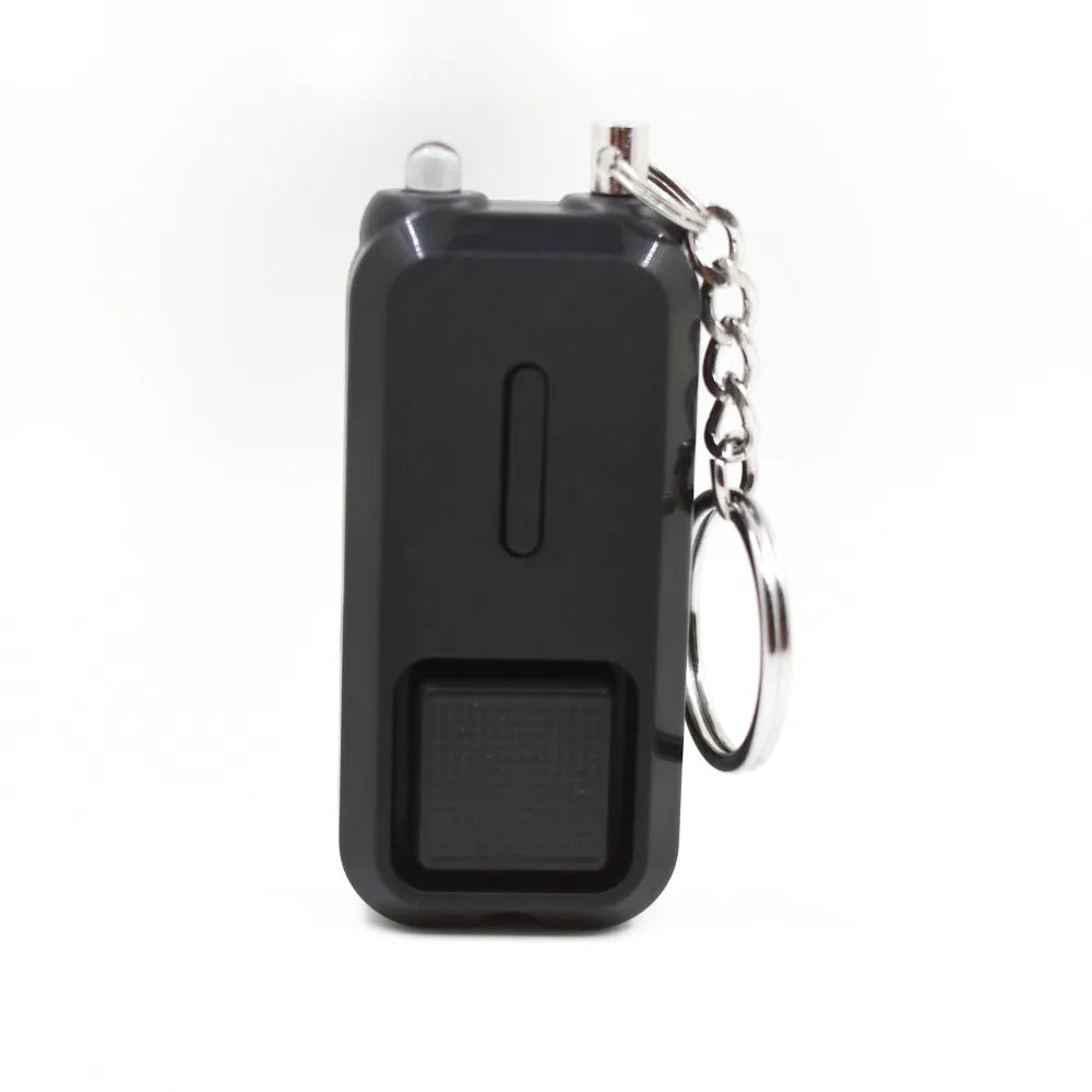 ZQ-202 compact personal security alarm in pink, black, white, yellow, or green colours.
