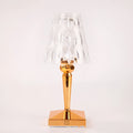 Rose gold portable touch night light with rechargeable battery and adjustable three-colour lighting