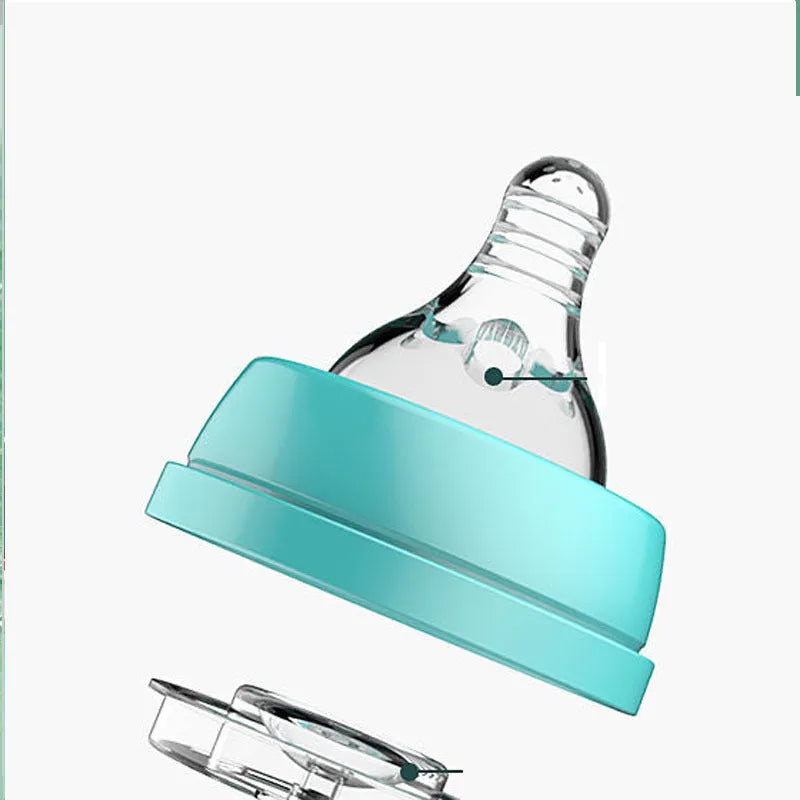 BPA-free PP baby feeding bottle with double handle and wide caliber, available in 180mL, 240mL and 300mL