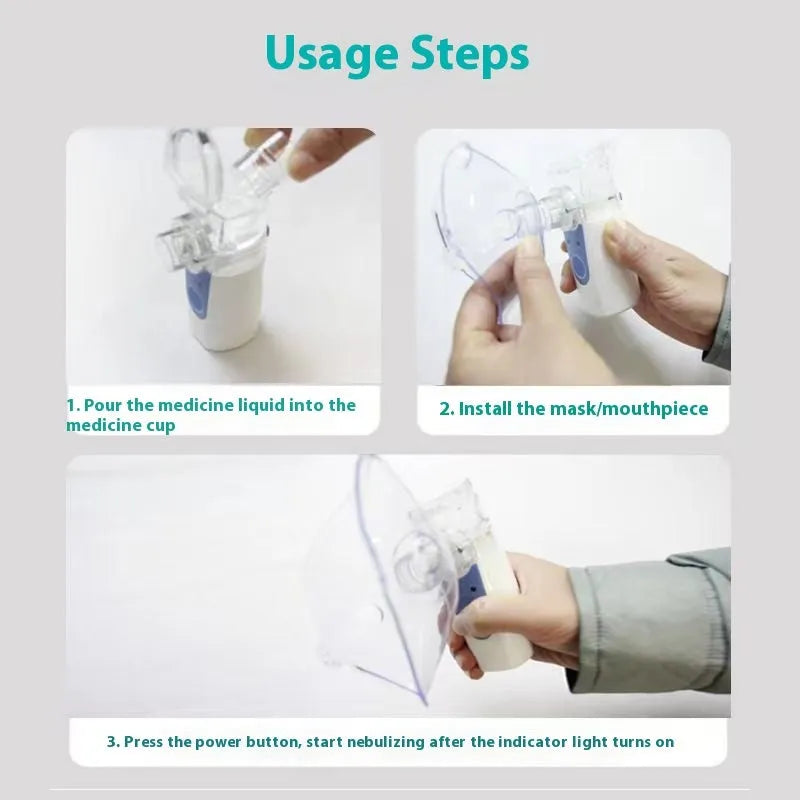 Columnar shaped USB handheld nebuliser spray machine for household drug atomisation