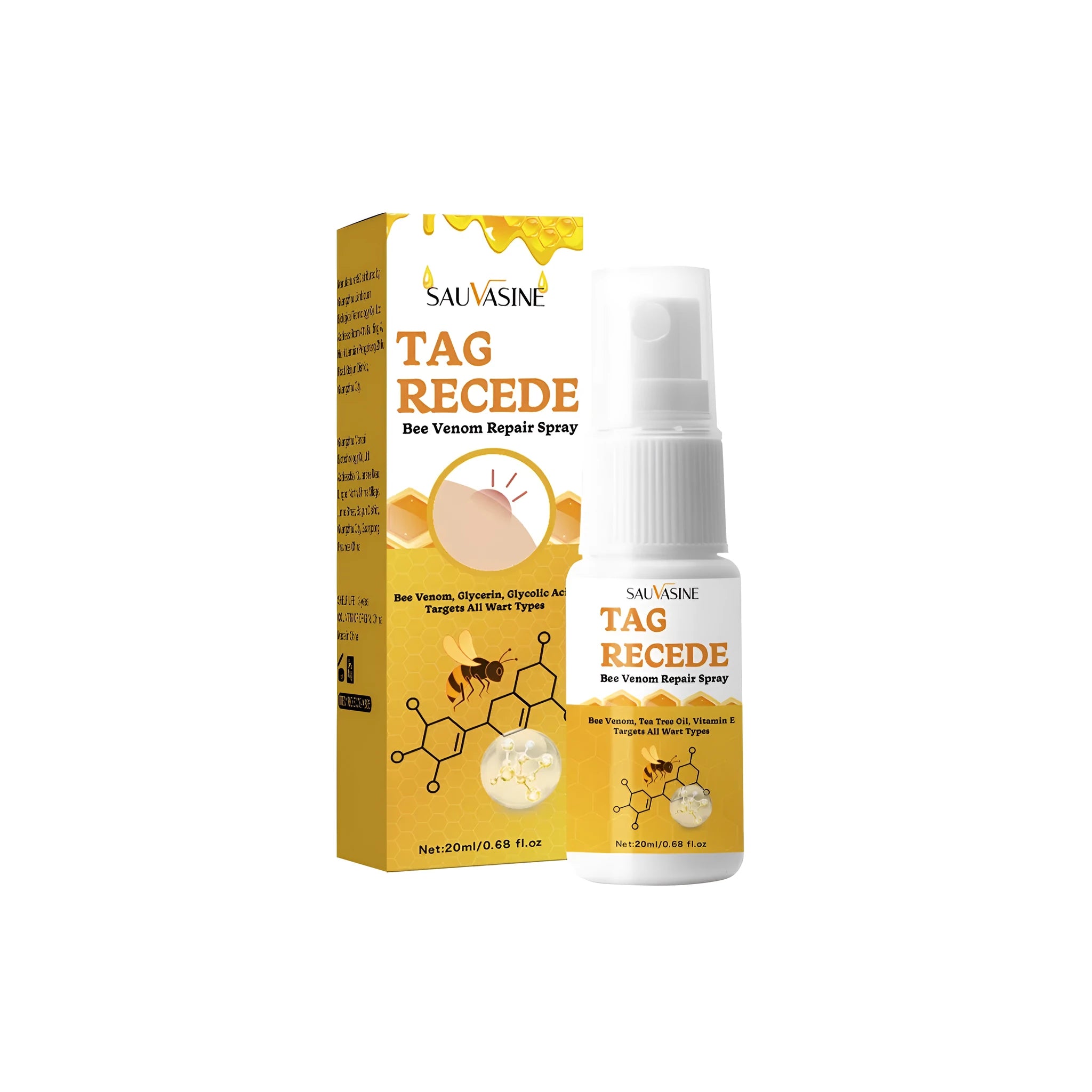 20ml bee wart treatment spray bottle for skin moles and warts