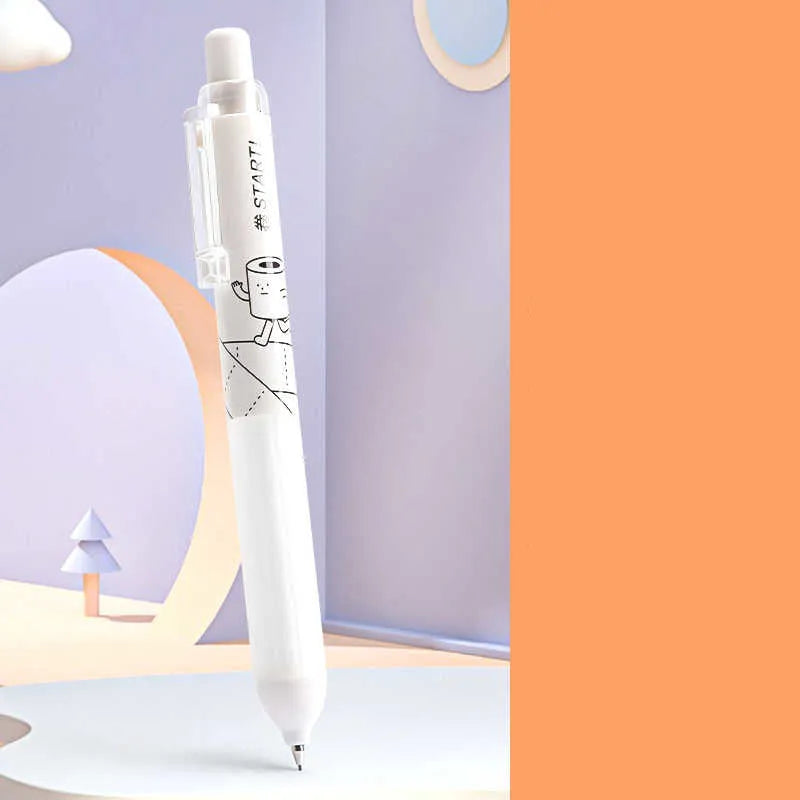 Black and white 0.5mm mechanical pencils with triangular cloud grips on a minimalist background.