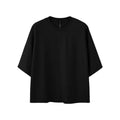 Men's sand grey loose fit short sleeve t-shirt with quick-dry cotton polyester fabric