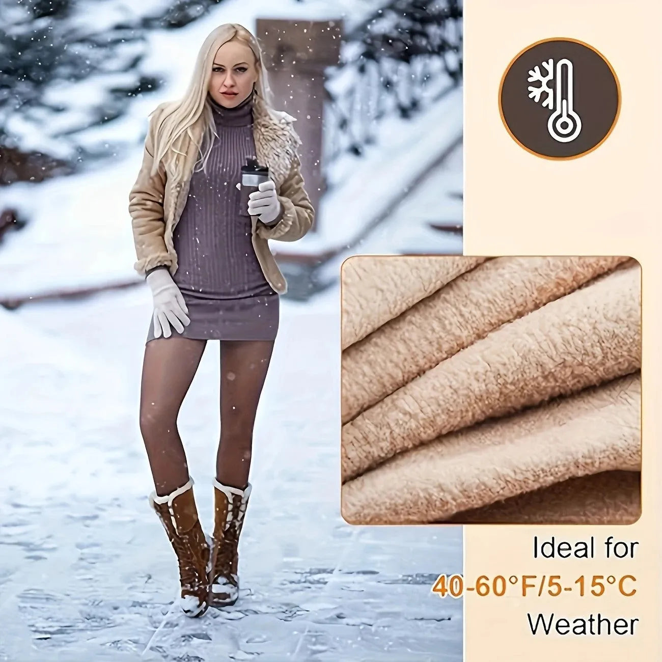 Anti-snagging keep warm outerwear leggings in various colours with wool lining options.