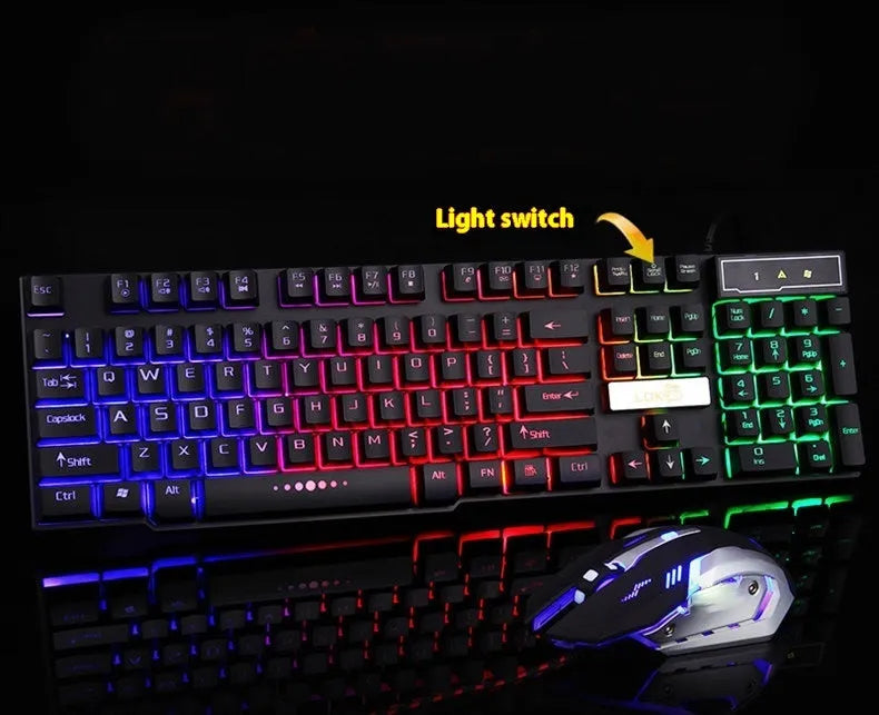 Glowing gaming keyboard USB cable with LED lighting in 1.8 metre length