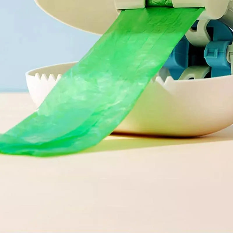 Blue ABS plastic dog pooper scooper with cloud-shaped jaw design for outdoor waste collection