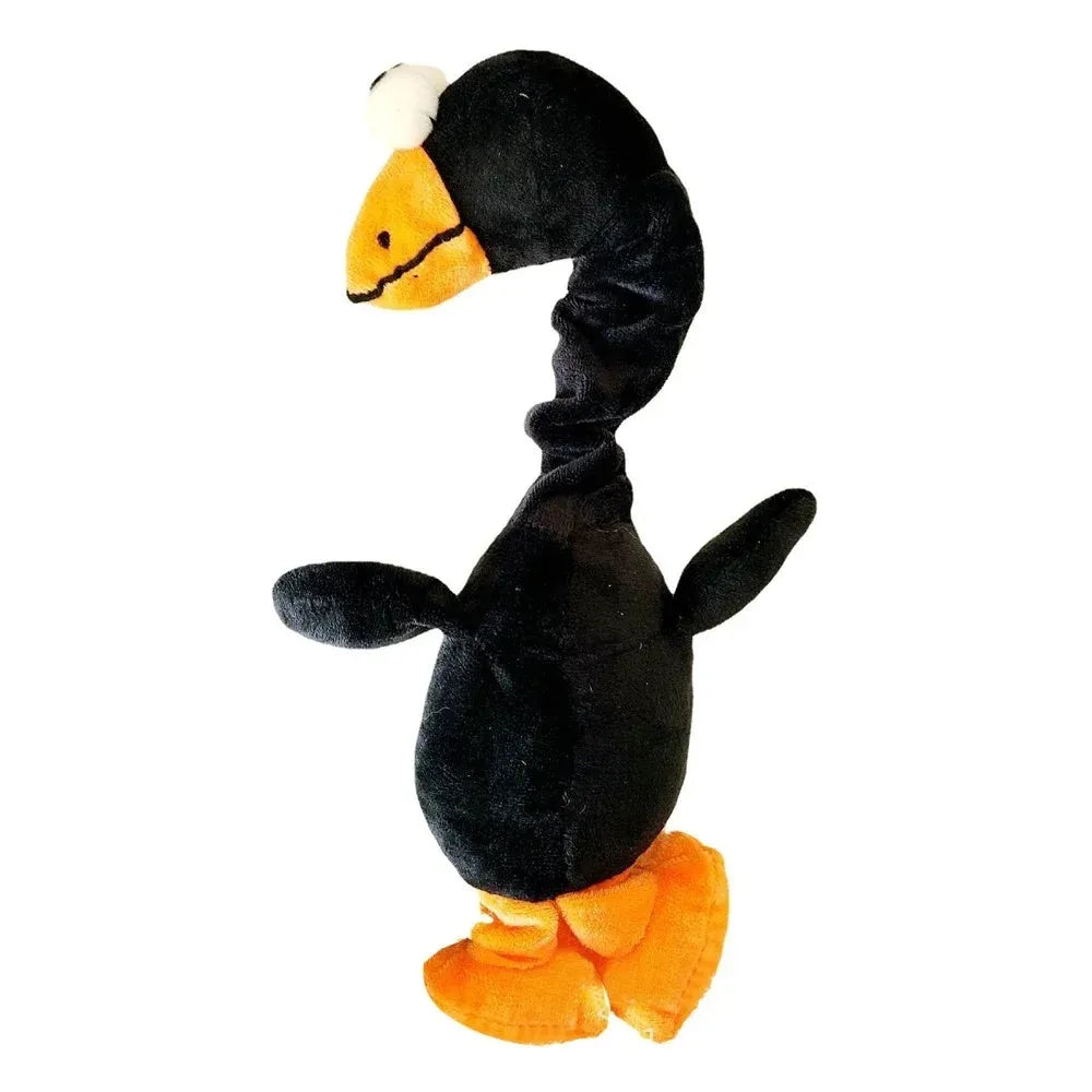 Screaming chicken dog toy with squeaker in black, green or orange rubber