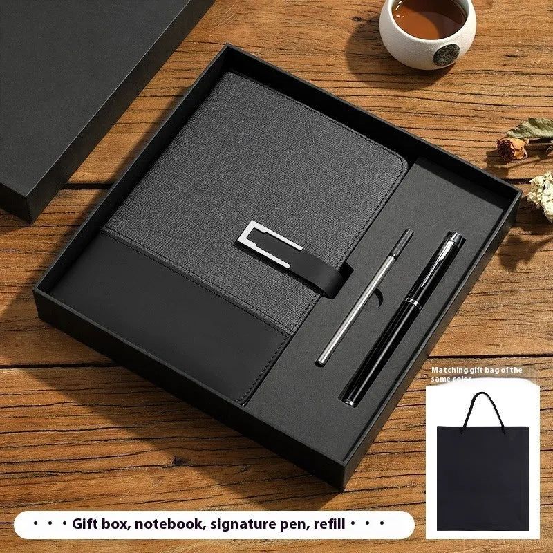A5 soft leather notebook in business brown colour with pu cover and wood-free paper pages