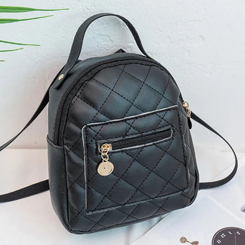Girls' Korean style embroidered hard bookbag backpack in black, pink or white colours