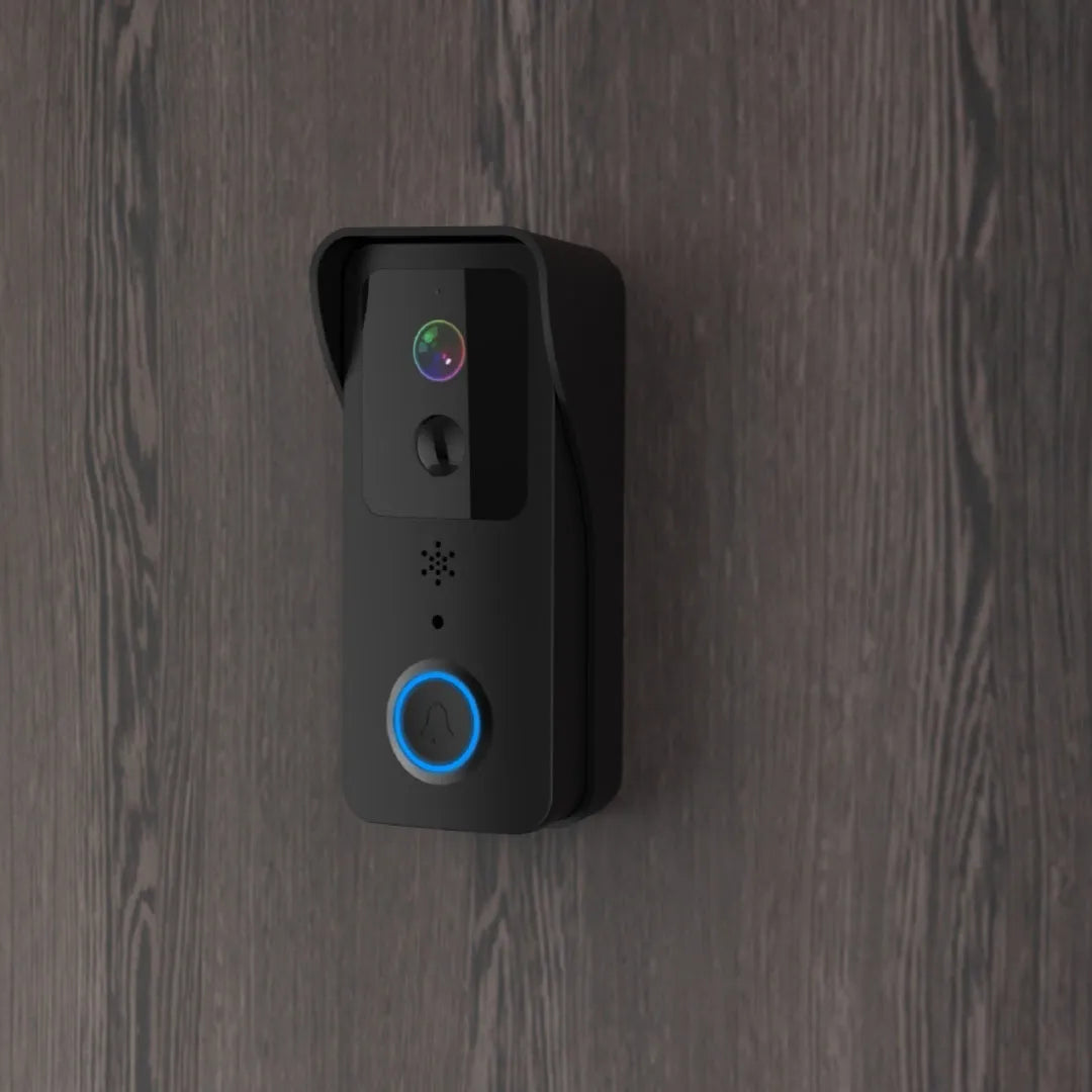 Smart home visual doorbell with HD video, wireless battery power, and smartphone notifications