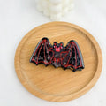 Halloween hair clip with hand-made shark and bat vinegar fabric design in four colour options