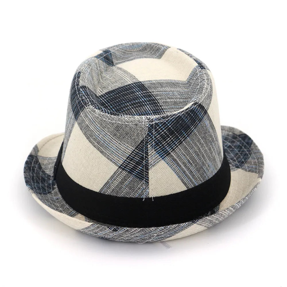 Bell crown polyester sun hat with 4.5cm brim in black or blue colour