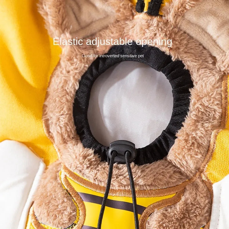 Little Bee Design canvas pet carrier bag with safety zippers and adjustable side opening for dogs and cats