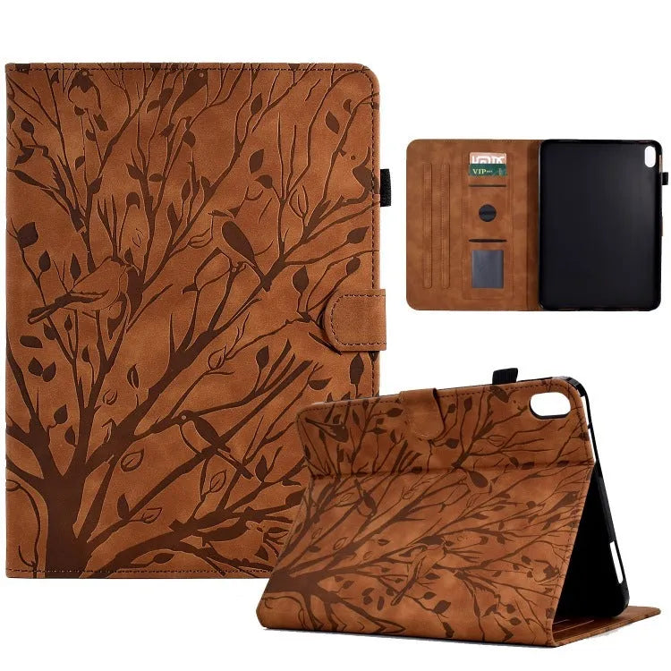 Imitation leather tablet protective case in multiple colours with a built-in bracket stand.