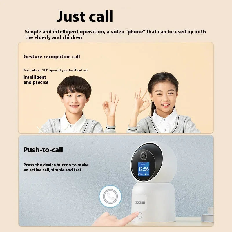 Zhou Shi wireless indoor security camera with AI face detection feature
