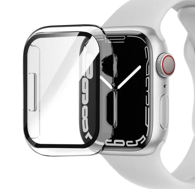 PC tempered film protective case for Apple Watch in various colours and sizes