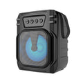 Compact portable Bluetooth speaker in colour 3107 with USB charging cable.