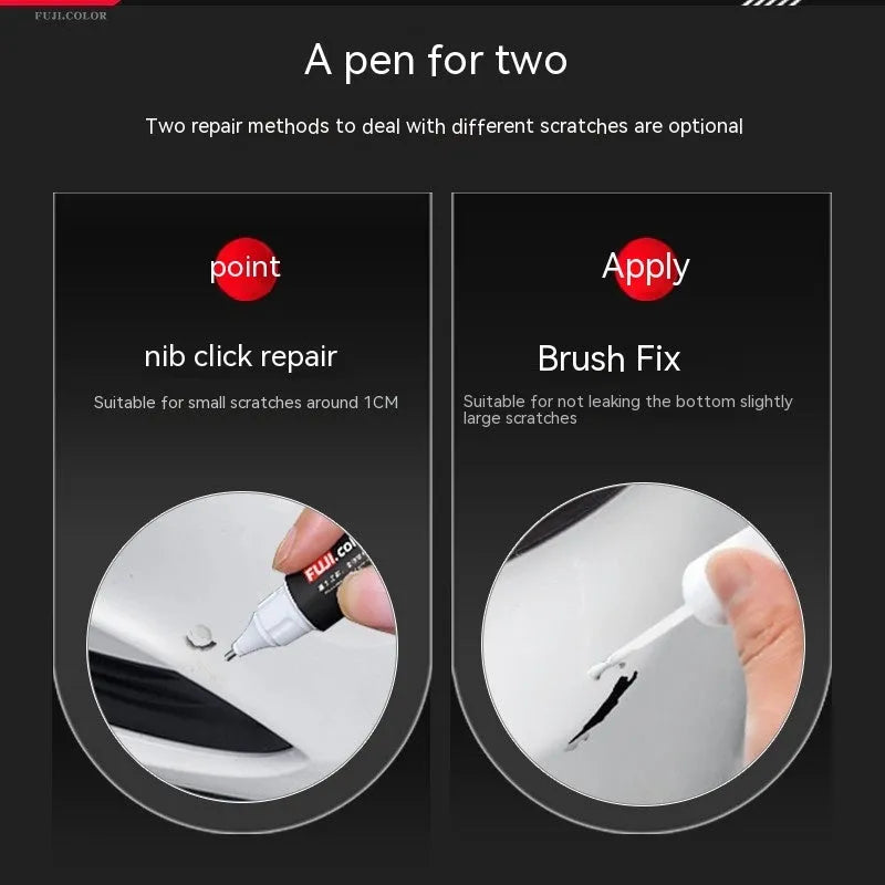 GL Vision X6X3 12ml automotive touch-up paint fixer pen in Ice Crystal White colour.