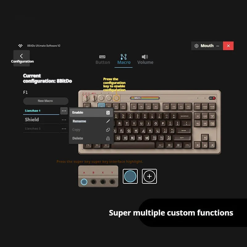 Retro87 C64 wireless mechanical gaming keyboard with Bluetooth connectivity