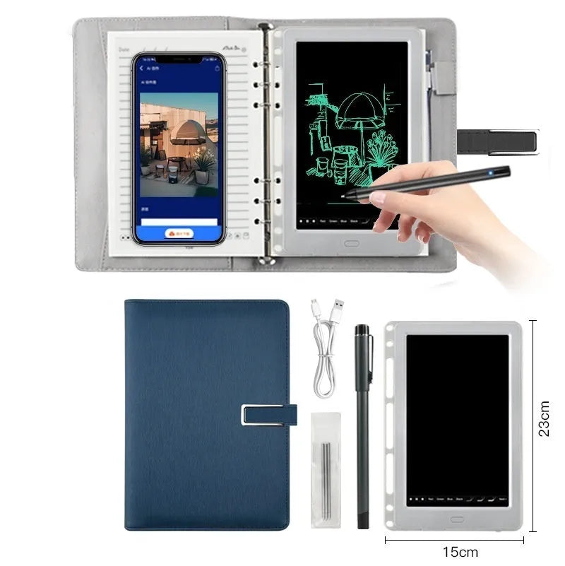 85-inch electronic writing pad with smart pen and USB charger in stitching appearance design