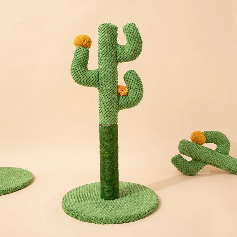 Cactus design cat scratch board climber and coconut tree scratching post for cats.