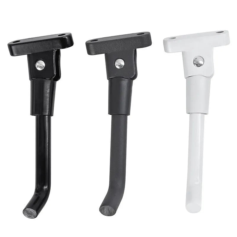 Aluminium alloy electric scooter foot brace accessory in black, white and grey colours with hex wrench