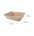 Brown disposable waterproof cat litter box with three size options for small pets.