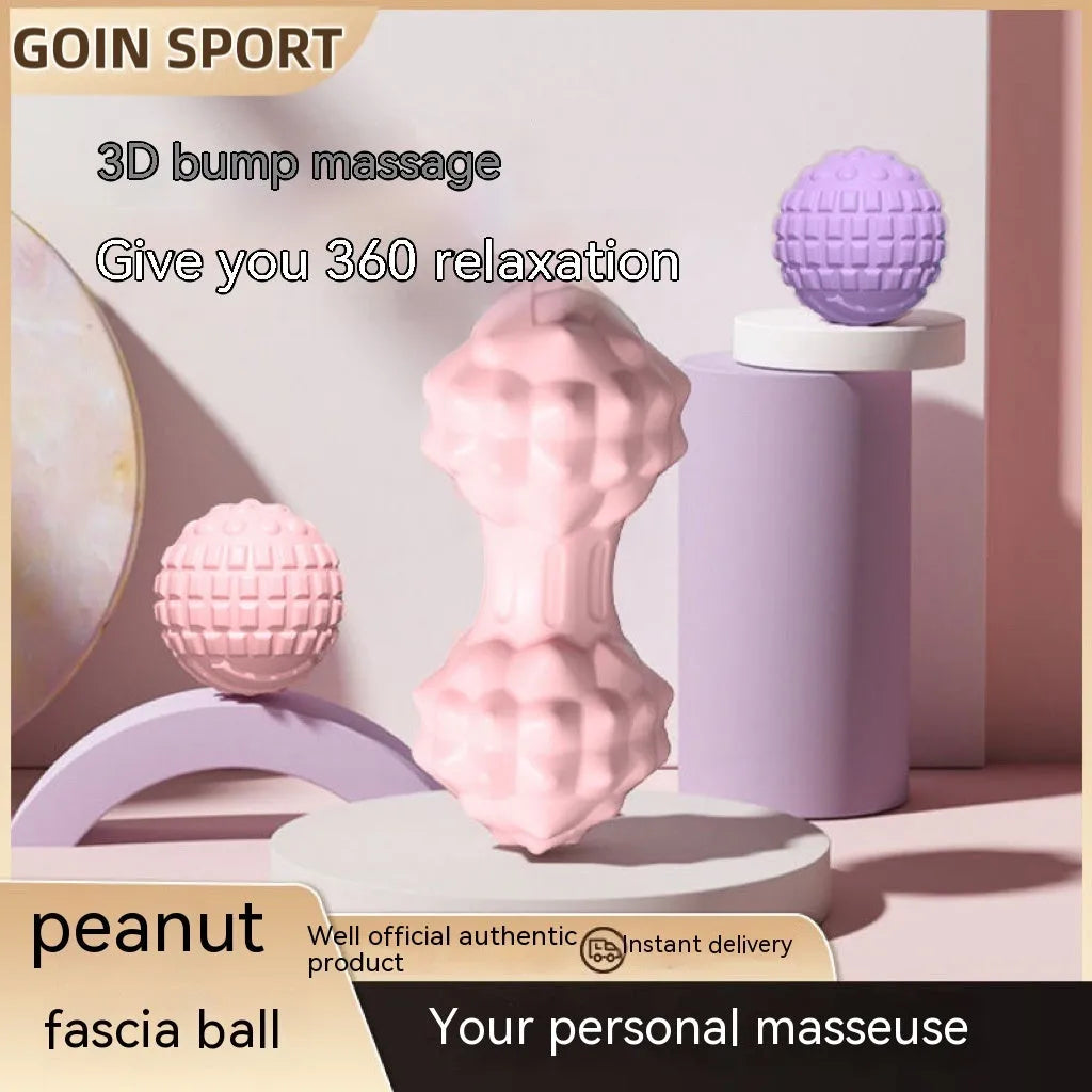 6cm diameter TPR foot massage ball in pink, blue, green, and purple colour options