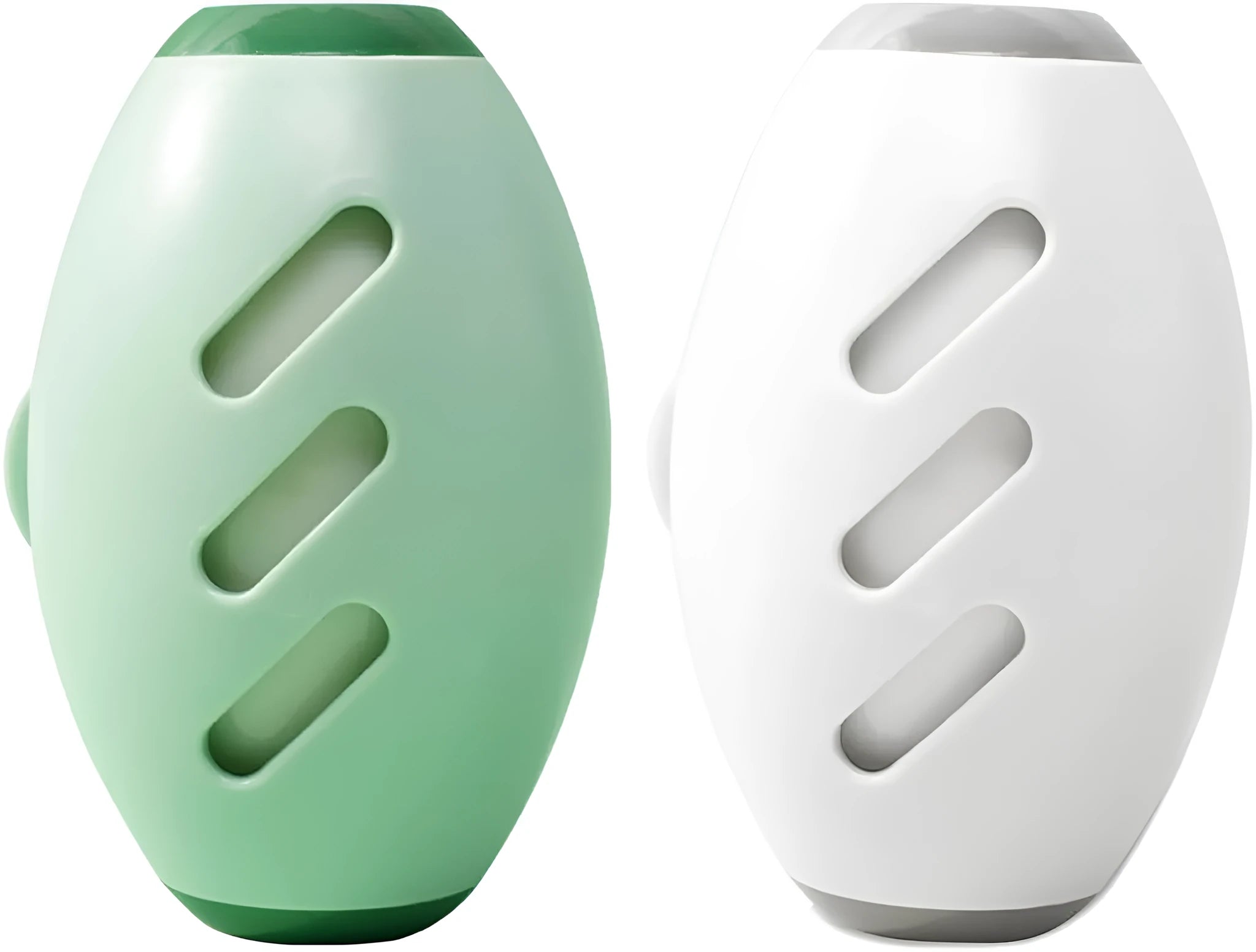 Green and white washable reusable gel lint roller ball for pet hair removal from clothes and furniture