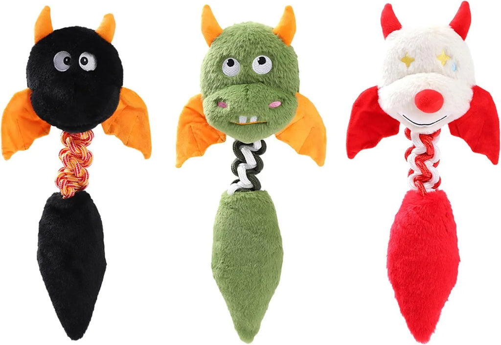 Large soft rabbit fleece plush dog toy with squeaker in green colour