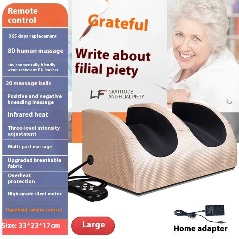 Household foot massager machine with remote control in multiple colour options including black, gold, and gray finishes