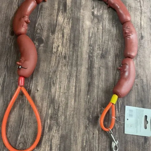 Brown sausage rope toy with hand rope, 108cm total length, three-section and four-section options