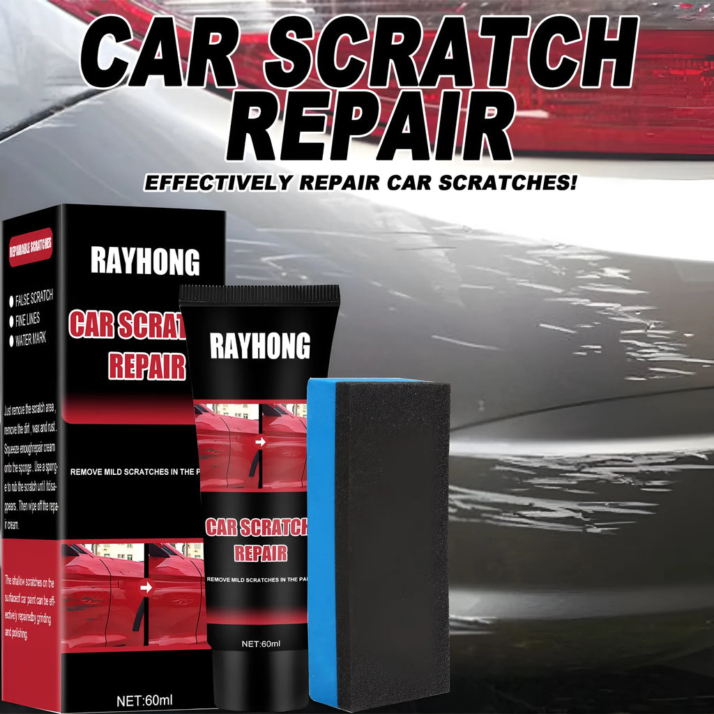 60ml car scratch repair wax set with applicator sponge for paint surface maintenance