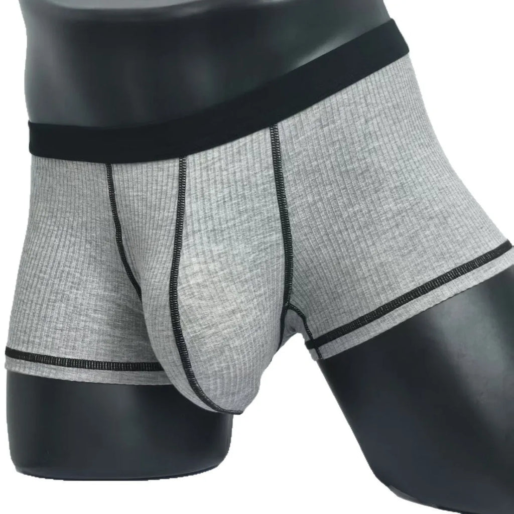 Men's breathable boxer shorts in solid colours with body-shaping function