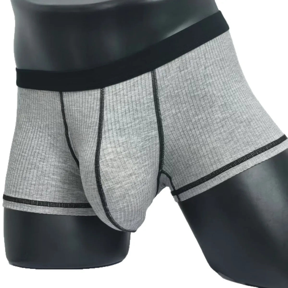 Men's breathable boxer shorts in solid colours with body-shaping function