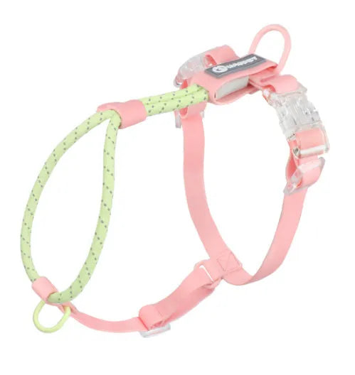 Solid colour PVC dog hand holding rope in dark red purple yellow and taoyao green options