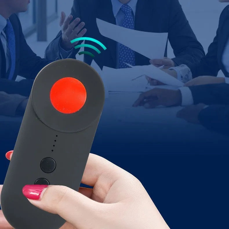 Black GPS signal detector measuring 93.8mm with wifi and camera detection capabilities