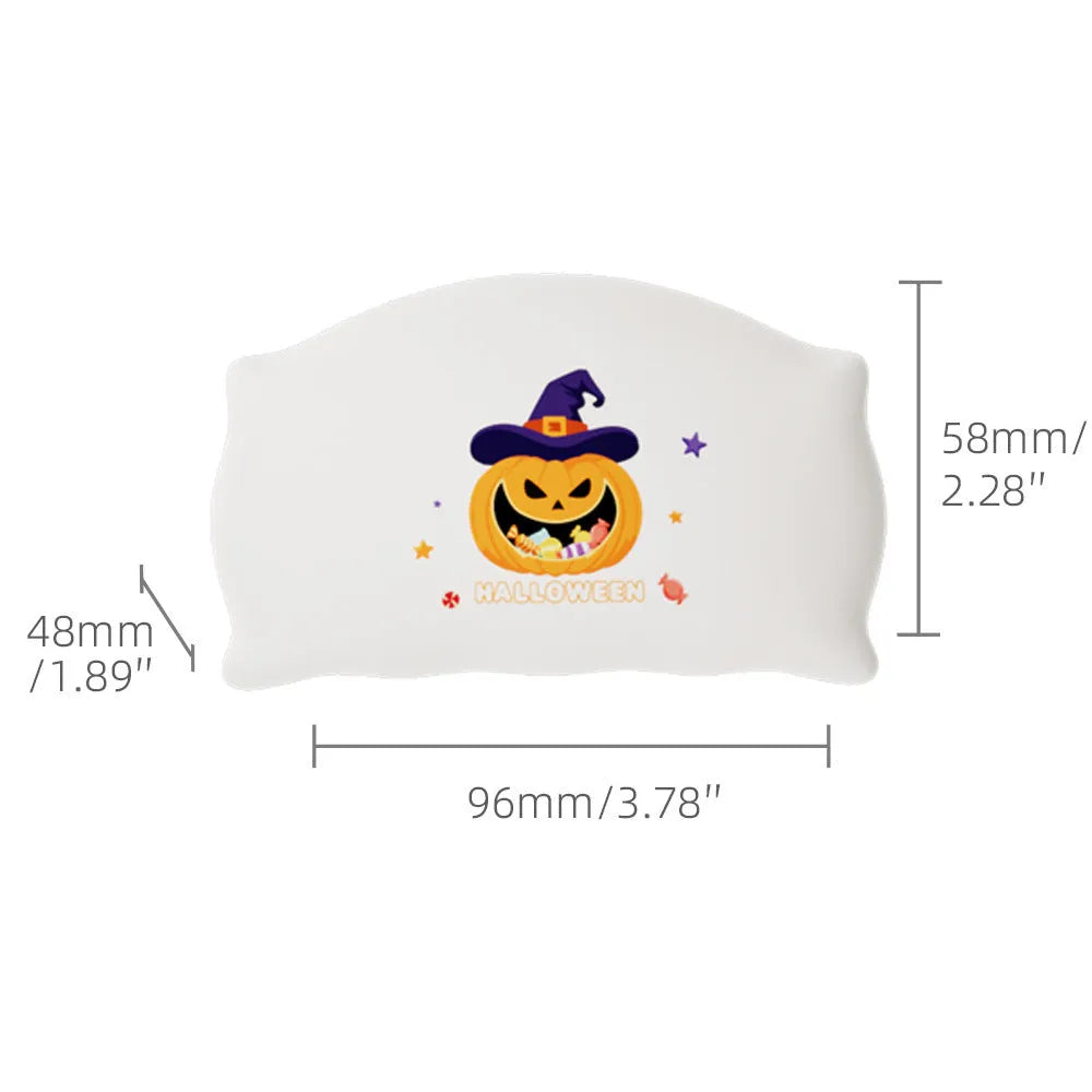 Small cartoon Halloween table lamp in Magic Ghost or Pumpkin Ghost colour on a bedside table.