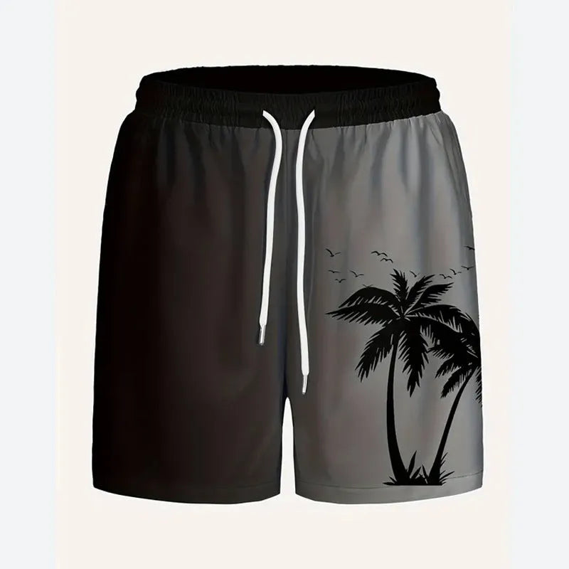 Men's loose fit polyester beach pants in plus sizes