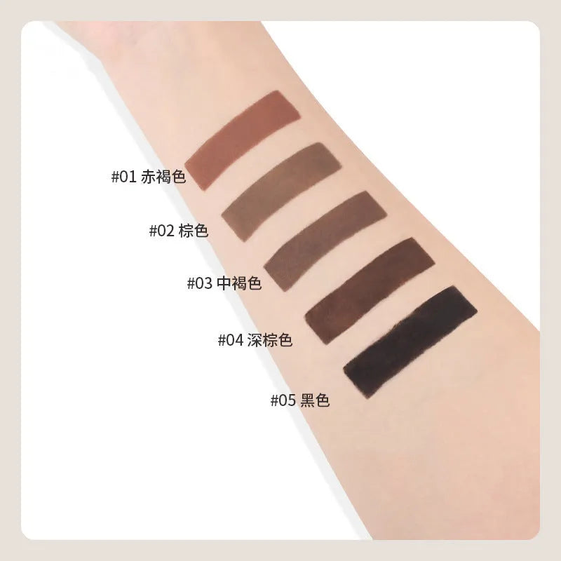 Double-headed eyebrow cream with pencil and powder ends in a choice of five natural shades