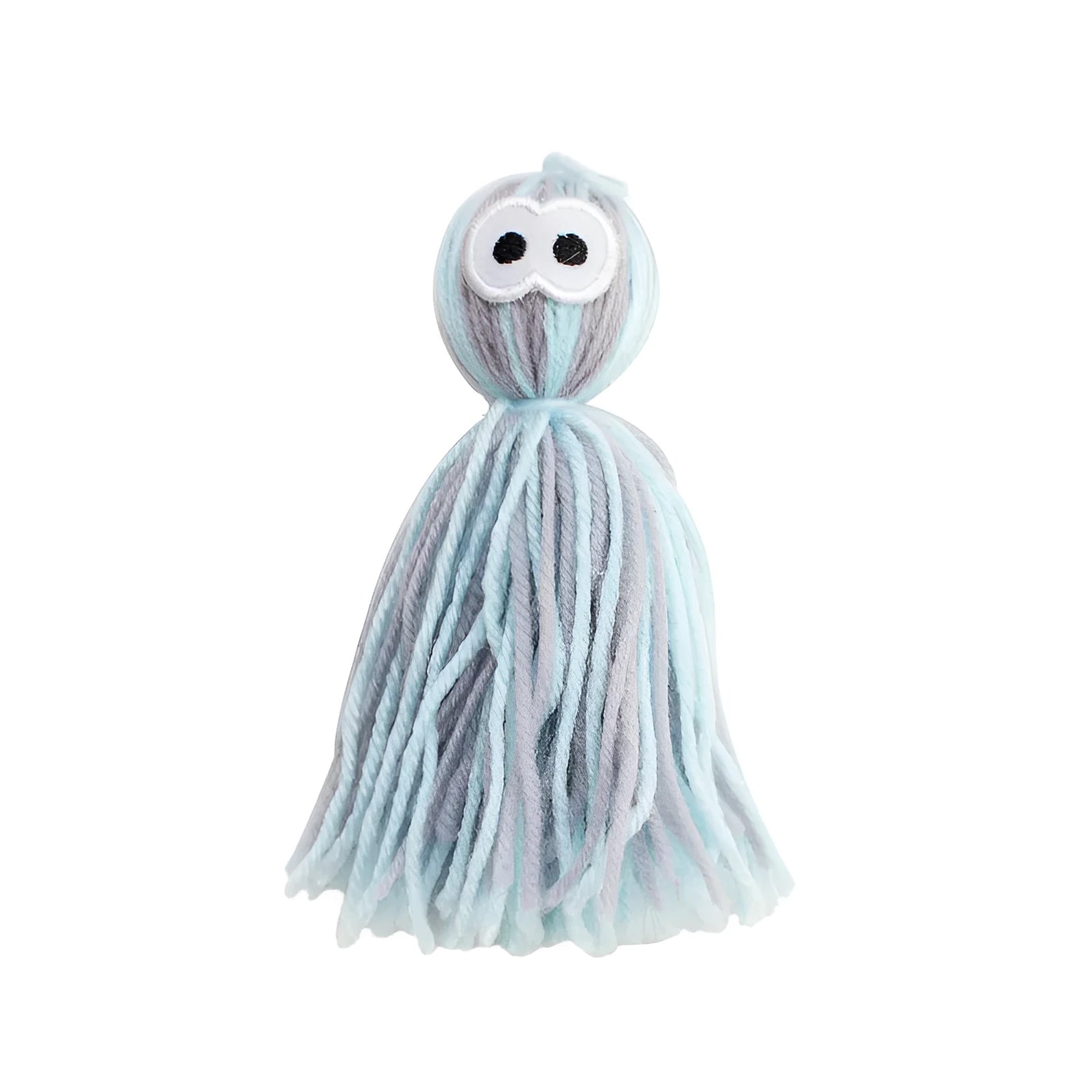 Bite-resistant hangable wool cat ball and teaser stick toy set for feline play and teeth grinding