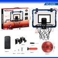 Folding basketball frame with red or blue 400x300mm panel, suction cup and iron hook mount with 16cm ball