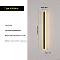150cm outdoor LED wall lamp with wrought iron shell and IP65 waterproof rating for garden lighting