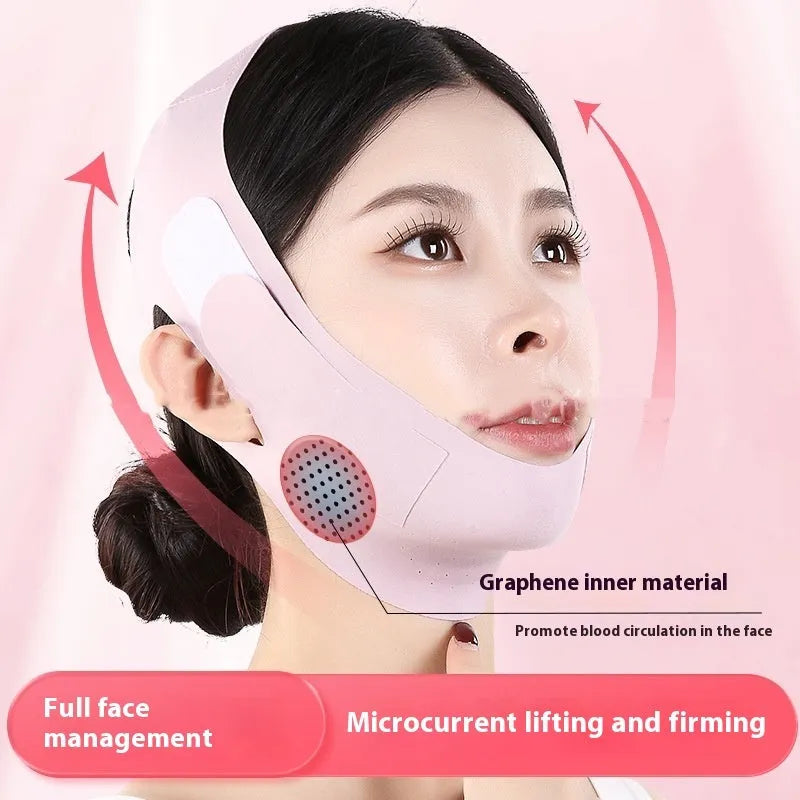 Small V face shaping mask in purple 9.0 graphene fabric for lifting and tightening support