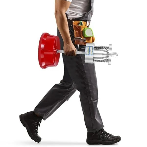 Portable hub balancer tool with aluminium head and enamel-finished base for car tyre balancing