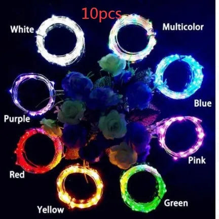 Flexible copper wire LED string light with bottle stopper for wine bottle decorations