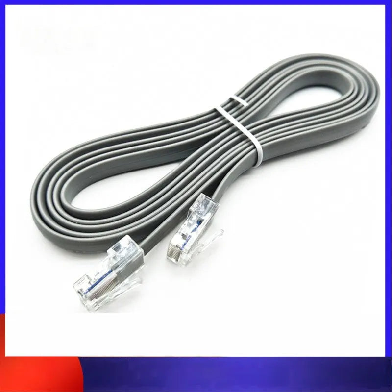 Silver grey CAT6 network cable with RJ-45 connectors, 2 metre length