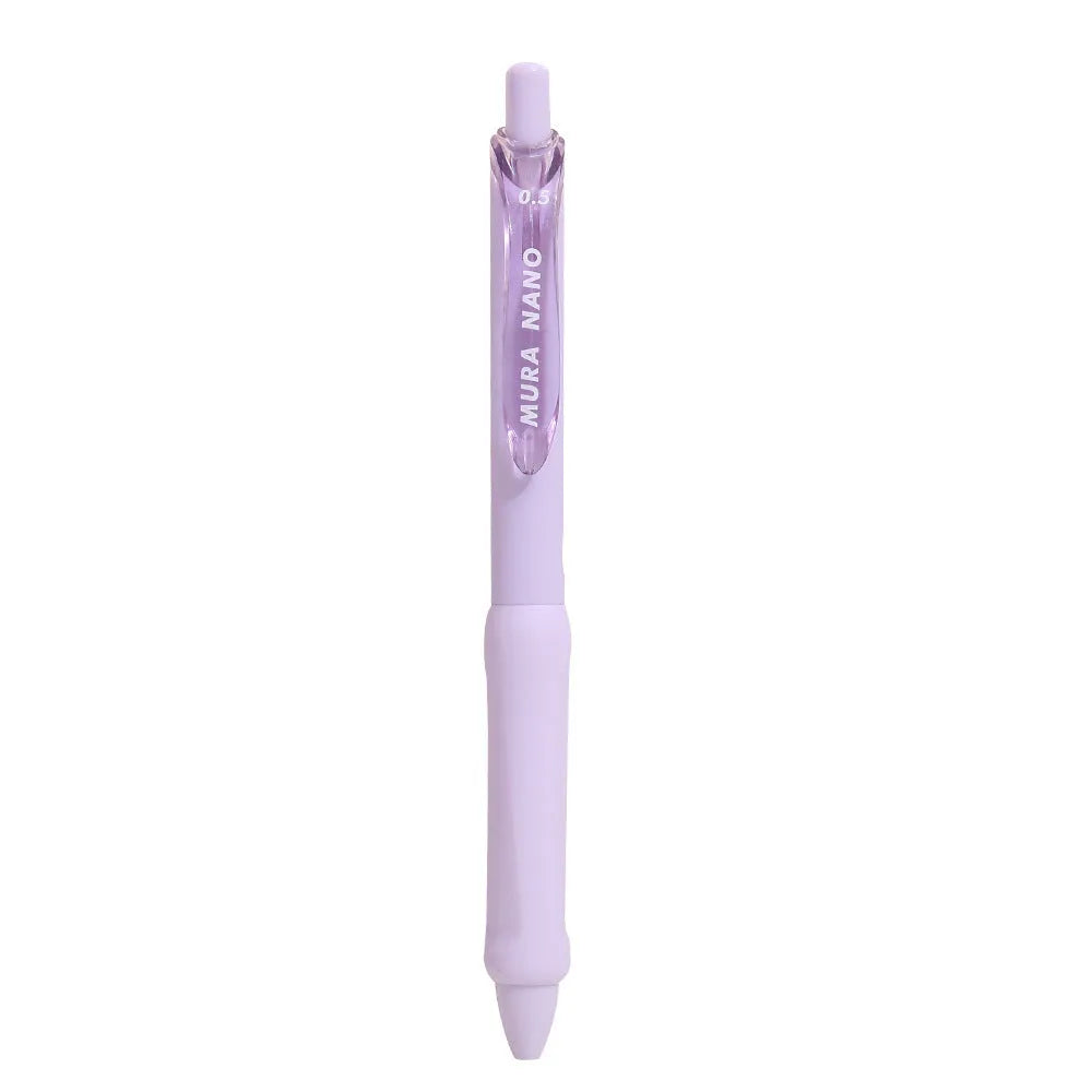 Macaron colour 0.5mm press gel pen with smoked white, brown, and pink refill options