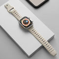 Fluoro rubber Apple Watch strap with T-buckle in multiple colour options.
