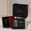 Six soap flower artificial roses in Korean-style gift packaging with choice of red, pink, or black colours